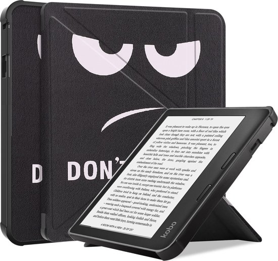 Lunso - Origami sleepcover hoes - Geschikt voor Kobo Sage - Don't Touch van Lunso