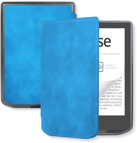 Lunso PocketBook Verse / Verse Pro / Verse Color Slim hard case hoes (6 inch) - sleepcover - Lichtblauw van Merkloos