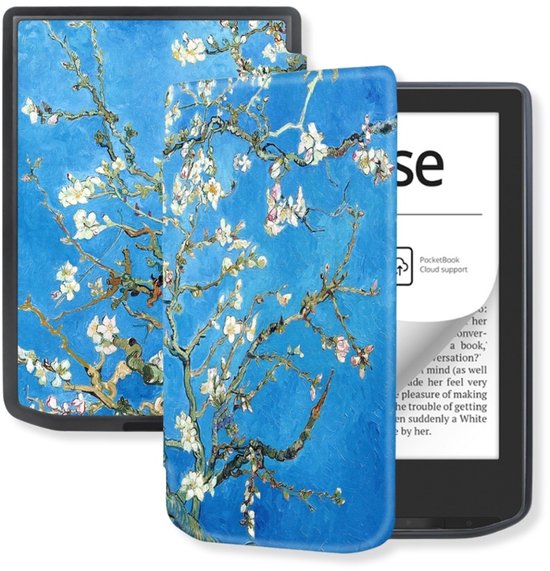 Lunso PocketBook Verse / Verse Pro / Verse Color Slim hard case hoes (6 inch) - sleepcover - Van Gogh Amandelbloesem