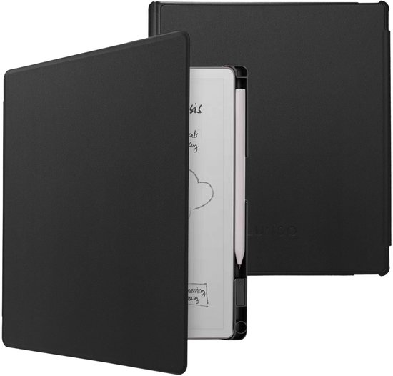 Lunso ReMarkable Paper Pure book folio cover PU leer hoes - Zwart