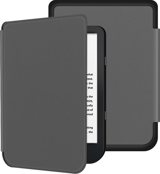 Lunso - sleepcover flip hoes - Geschikt voor Kobo Nia (6 inch) - Grijs van Lunso