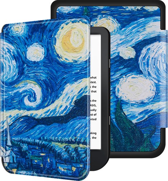 Lunso - sleepcover flip hoes - Geschikt voor Kobo Nia (6 inch) - Van Gogh Schilderij van Lunso