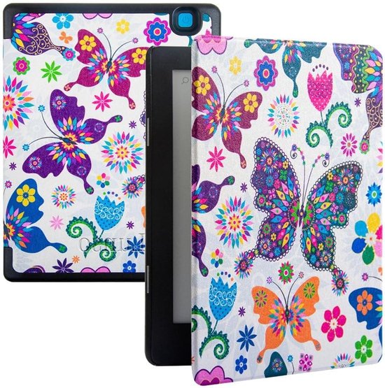 Lunso Suitable for Kobo Aura H20 Edition 2 case (6.8 inch) - sleepcover - Butterflies