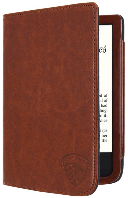 Luxe Hoesje Geschikt voor Pocketbook Basic Lux 4 Hoes Cover Cognac Bruin van MOBI.
