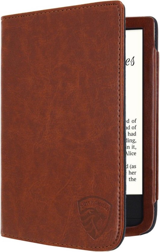 Luxe Hoesje Geschikt voor Pocketbook Touch Lux 4 Hoes Cover Cognac Bruin van MightyWallets