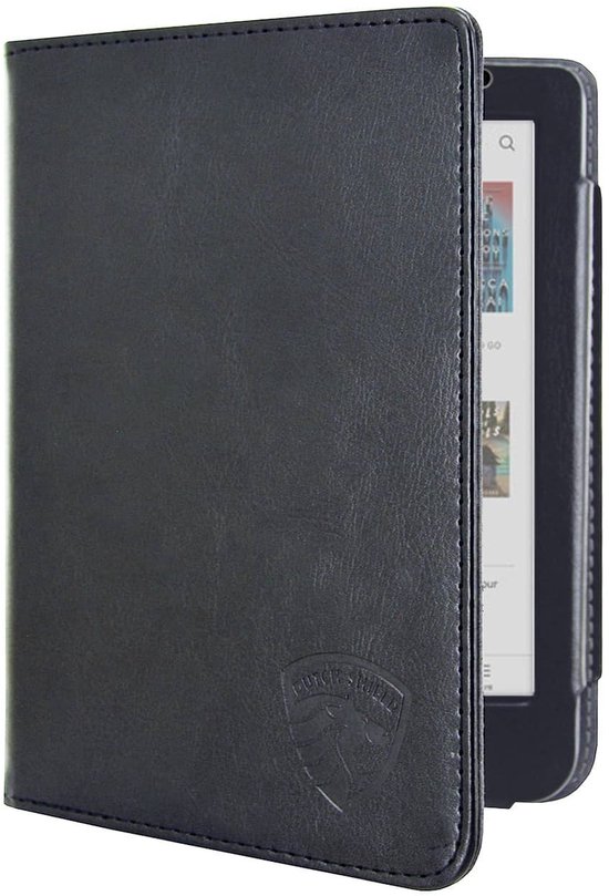 Luxe Hoesje - Sleepcover Geschikt voor Kobo Clara Colour - Book Case Hoes Cover - Zwart - ereader hoesje - cover van Merkloos