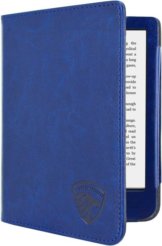 Luxe Sleepcover Geschikt voor Tolino Shine 4 Hoes Marine Blauw van Luxe