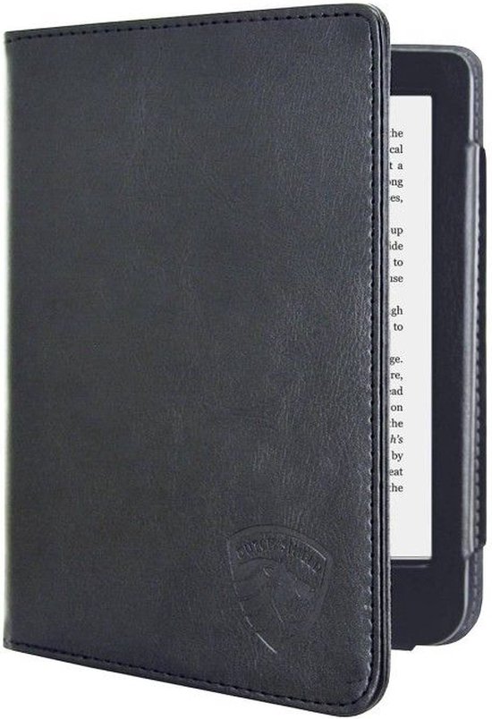 Luxe Sleepcover Geschikt voor Tolino Shine 4 Hoes Zwart van Luxe