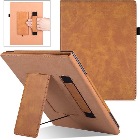 Luxe Staande Remarkable 2 hoes - Folio - Cover - Cognac PU leer van Luxe