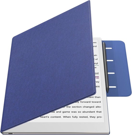 Magnetische hoes voor Remarkable Paper PRO 11,8 inch - Blauw, lichtgewicht en met automatische wekkerfunctie van Merkloos