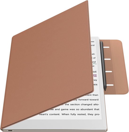 Magnetische Hoes voor Remarkable Paper Pro 11,8 inch - Lichte Boekfolio met Automatische Slaap-/Waakfunctie - Bruin van Merkloos