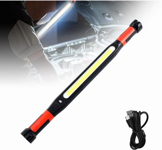 Magnetische werklamp, werklamp voor onder de motorkap, accessoirestrip voor huishoudelijke verlichting, oplaadbare LED-werklamp, mechanische motorkapverlichting, Geschikt Geschikt monteurs/autoreparatie/garages. van Merkloos