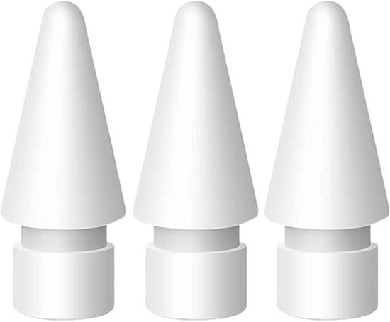 Maleys Apple Pencil Vervangende Puntenset - 5 Stuks - Geschikt voor iPad Pro, Air & Mini - Compatibel met Apple Pencil Generatie 1 & 2 - Wit - Stylus Tip Accessoire van Merkloos