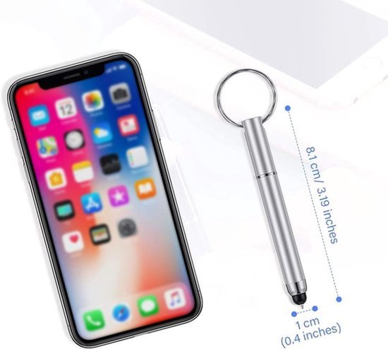 Mini Capacitieve Styluspen Set - 6 Stuks Met Sleutelhanger - Touchscreen Tabletpen Met Vullingen - Draagbaar En Handig - Voor Handtekening Gebruik