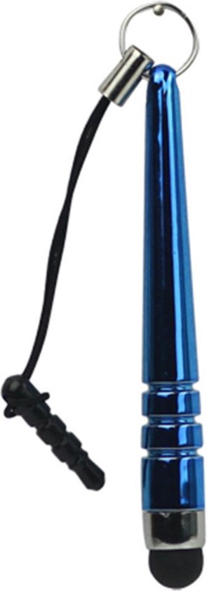 Mini Stylus Pen Met 3.5MM Koord Blauw - Geschikt Voor Alle Apparaten - Blauw van Merkloos