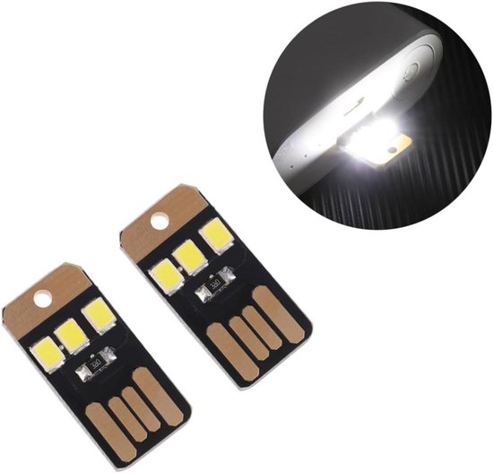 Mini USB LED Lamp - Sleutelhanger Lampje - Extra Verlichting - Compact en Draagbaar