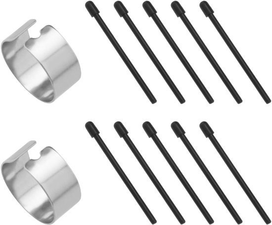 MTTproducts- Stylus Nibs 10 Stuks - Vervangende Penpunten - Compatibel met Wacom One Pen CP91300B2Z - Antislip - Kunststof - Zwart
