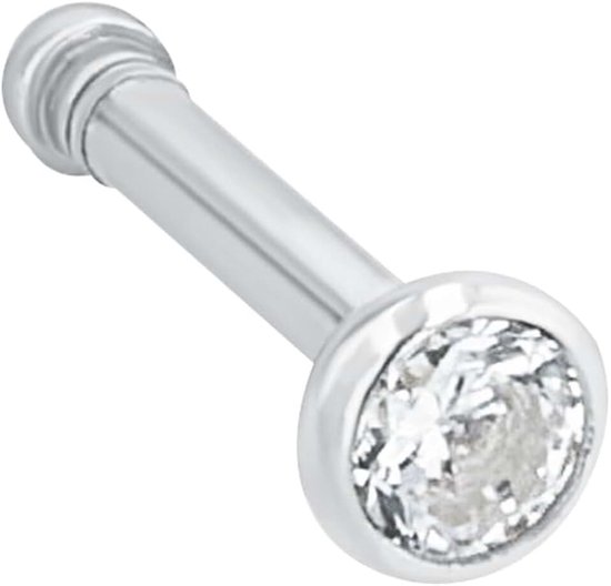 Nasenpiercing 925 Sterling Silber Damen Piercingschmuck, mit Zirkonia synth, Silber, Kommt in Schmuck Geschenk Box