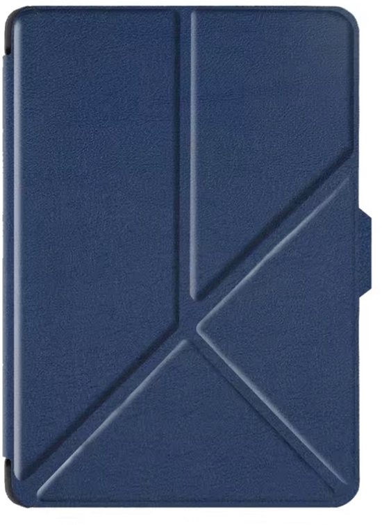 New Age Devi - Hoes geschikt voor Kobo Clara - Donker blauw - Trifold hoes - E-reader hoesje - Bookcase cover
