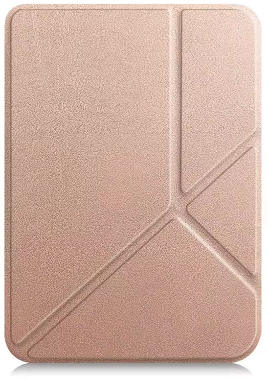 New Age Devi - Hoes geschikt voor Kobo Clara - Rosé goud - Trifold hoes - E-reader hoesje - Bookcase cover