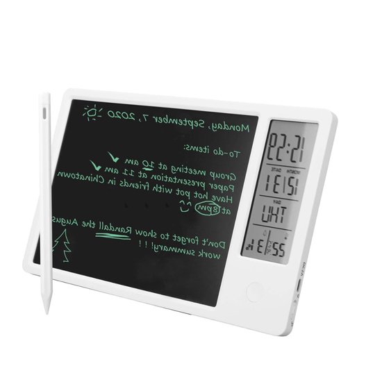 Nexvo® Digitaal Notitieblok - Grafische Tablet Met Tekenpen - Herbruikbare Notitieblok - Wit - ‎11cm x 15cm x 1cm van Merkloos
