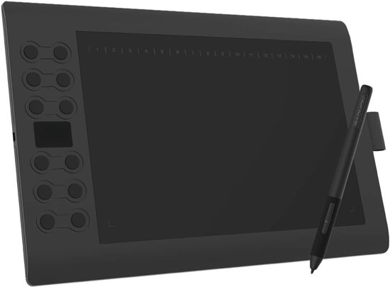 Nexvo® Digitaal Notitieblok - Grafische Tablet Met Tekenpen - Herbruikbare Notitieblok – ‎Zwart - 36cm x 24cm x 1cm van Merkloos