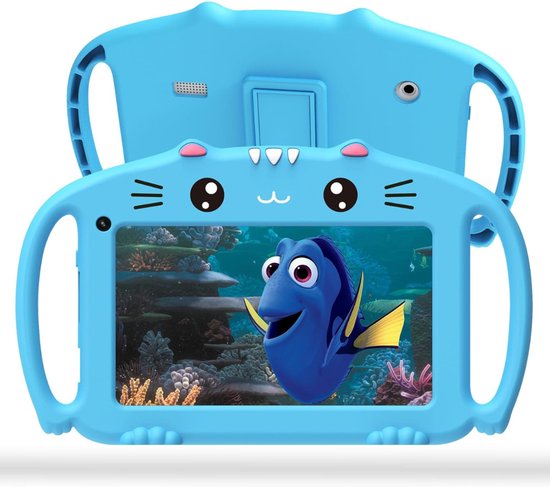 Nexvo® Kindertablet Vanaf 3 Jaar - Ouderlijk Toezicht - Android 13 - Compleet Pakket - Blauw - 26 x 16 x 2 cm