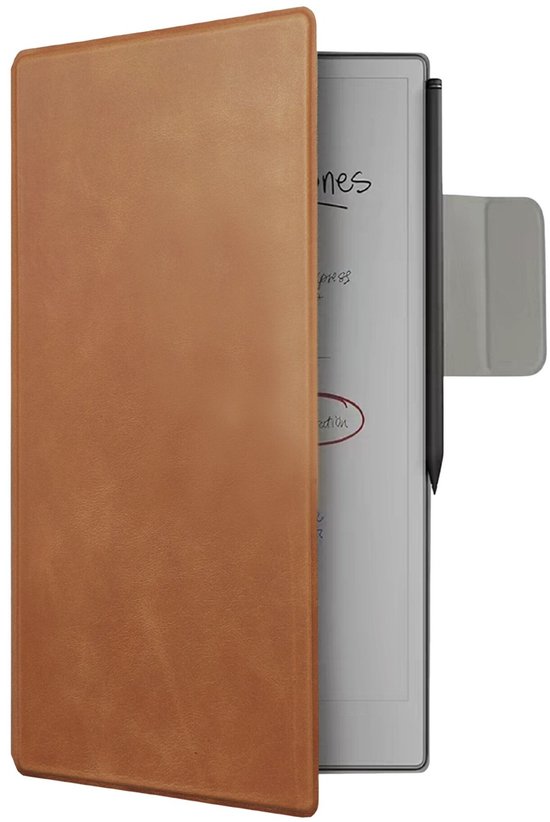 NorthLife ReMarkable Paper Pro Move Slim magnetisch cover leren hoes – Cognac