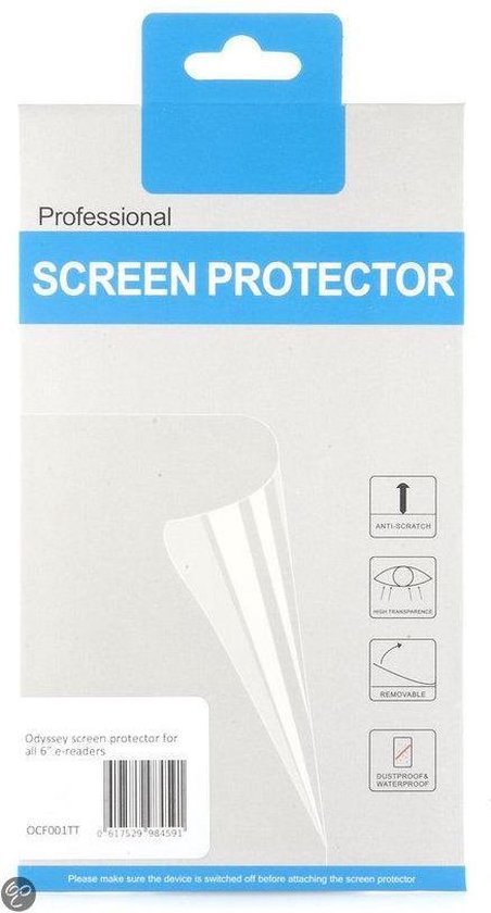 ODYSSEY Beschermfolie voor 6" e-readers (compatibel met Sony PRS-T2 / PRS-T3, ICARUS essence / Illumina HD / Pocket / Go / Sense en alle andere 6" e-readers) van Odyssey