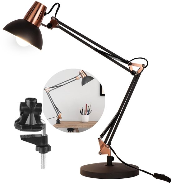 Omgoods - Moderne Metalen Bureau Lamp - Flexibele Klem Lamp voor Thuis en Kantoor