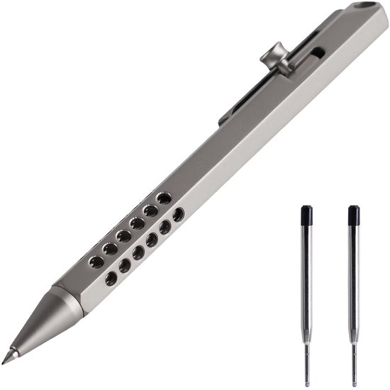 Omgoods - Titanium 6-Edge Hollow Bolt Action Pen - Lichtgewicht en Duurzaam