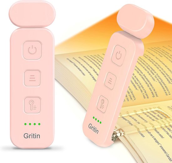 Oplaadbare Leeslamp met Clip - Draagbaar Boeklicht met 3 Kleuren en Traploos Dimmen