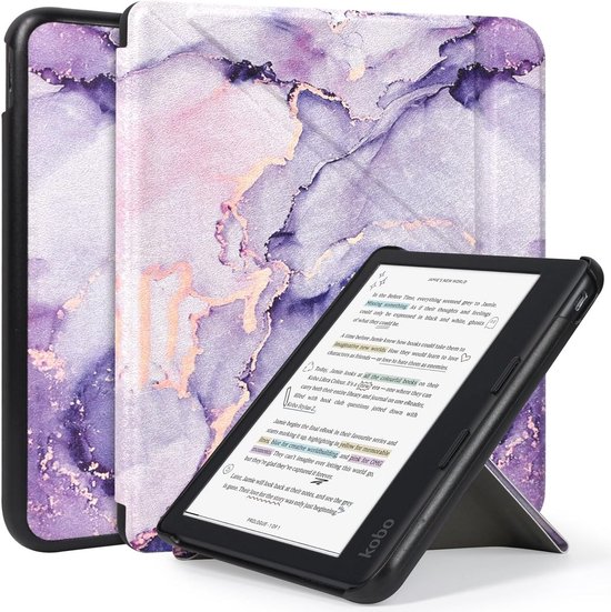 Origami Hoes voor eReaders met Auto Sleep/Wake - Lilac Marmo