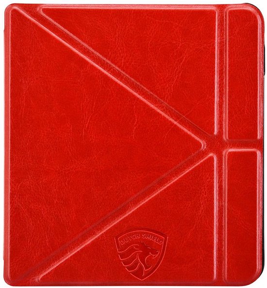 Origami Hoesje Geschikt voor Kobo Libra 2 - Hoes ZONDER SLAAP FUNCTIE Beschermhoes Cover - Rood * - ereader hoesje - cover