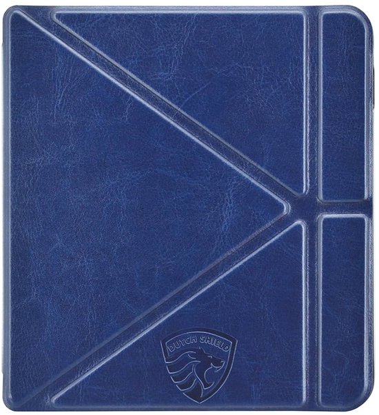 Origami Hoesje - Sleepcover Geschikt voor Kobo Libra Colour - Hoes Cover - Marine Blauw* - ereader hoesje - cover