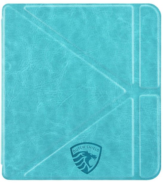 Origami Hoesje - Sleepcover Geschikt voor Kobo Libra Colour - Hoes Cover - Turquoise* - ereader hoesje - cover van Tuff-Luv