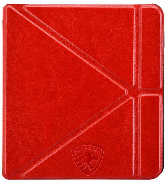Origami Sleepcover Geschikt voor Kobo Libra 2 Hoes Cover Rood * - ereader hoesje - cover van Origami
