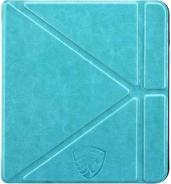 Origami Sleepcover Geschikt voor Kobo Libra 2 Hoes Cover Turquoise * - ereader hoesje - cover van Origami