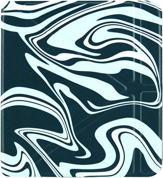 Origami Sleepcover Geschikt voor Tolino Vision 6 Hoes Cover Abstract Petroleum kleuren * van Origami Sleepcover