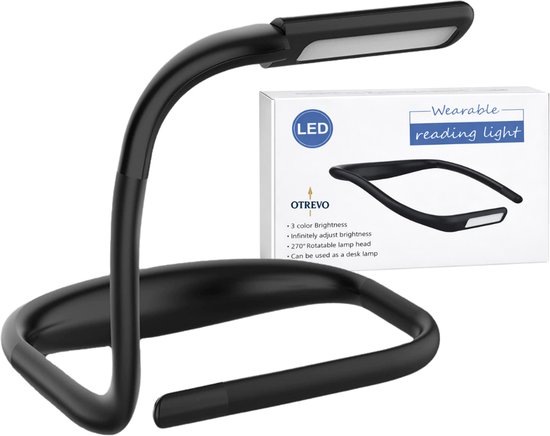 Otrevo Neklamp - Nekleeslamp - Neklampje voor Boek en Haakwerk - Neklamp Oplaadbaar - LED leeslamp - Nekleeslampje - Dimbaar - Flexibel van Merkloos