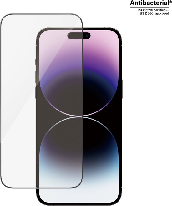 PanzerGlass Ultra-Wide Fit - Szkło Hartowane - iPhone 14 Pro Max - Antibacteriële Laag van Merkloos