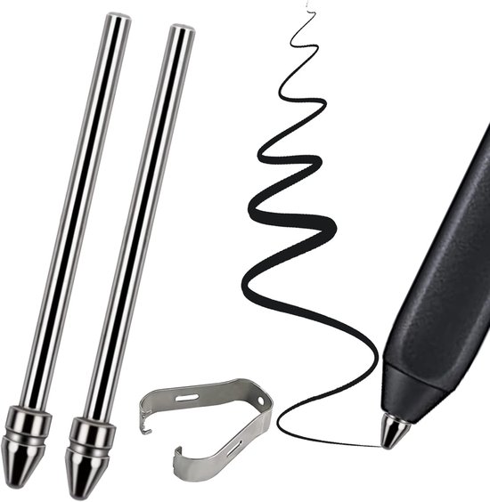 Pasvorm, geen versleten fijne titaniumlegering fijne potloodpunten compatibel met BOOX Pen 2 Pro, iReader, IFLYTEK, Lamy AL-Star digitale pen, vervangende balpen voor eReader digitale pen