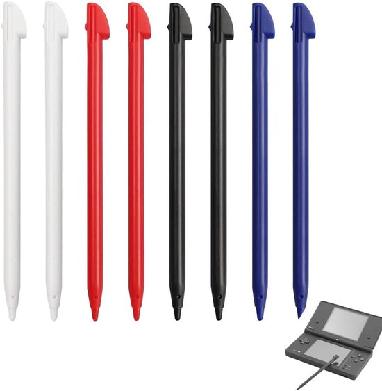 Pen voor 3DS XL, 8 stuks touch stylus pen vervanging compatibel 3ds pen, stylus pen voor NDS DS Lite DSL NDSL Pen Tip spelconsole stylus kunststof spelconsole accessoires