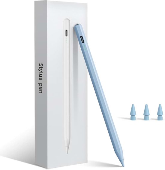 Pen voor Apple iPad 2026-2018, snel opladen stylus pen voor iPad A16 11e/10e-6e generatie, Air M4 M3 M2 11"/13"/5-3 Gen, Pro M5 11"/13"/12.9", Mini A17 Pro/6/5, kantelgevoeligheid/Palm Rejection