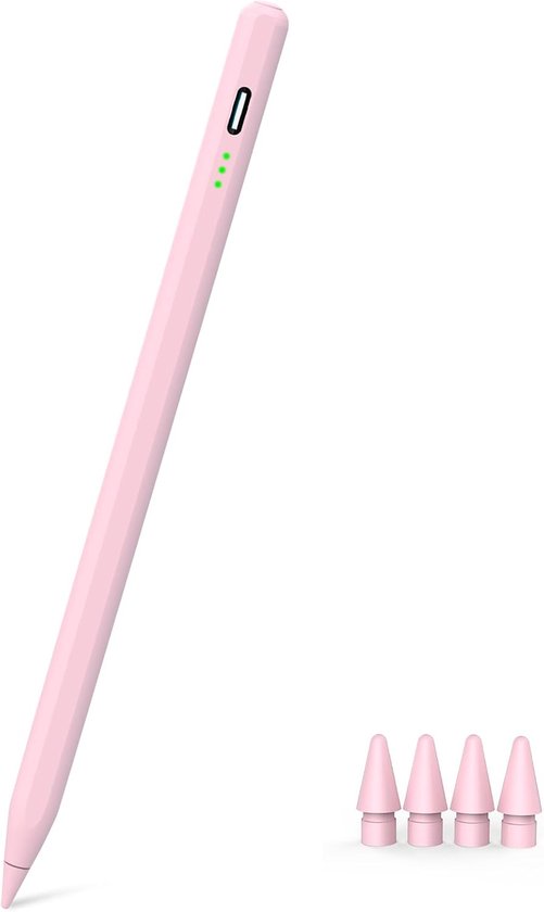 Pencil voor iPad 9e&10e generatie, 13 minuten snel opladen, Pencil voor (2018-2025) 10/9/8/7/6e generatie, Pro 12.9/11/13-inch M4, Air 3/4/5/M2, iPad Mini 5/6/7 (Roze)