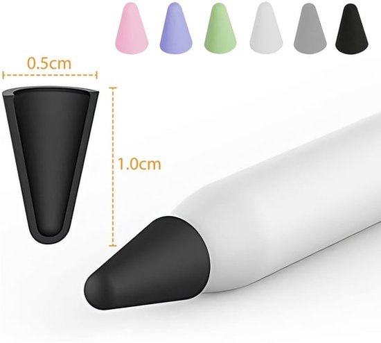 Pendoppen 48 Stuks - Siliconen - Ultradun - Compatibel met A Pencil 1/2 - Reservepunten Niet Inbegrepen - Bescherming Punt en Scherm - Stylusdop