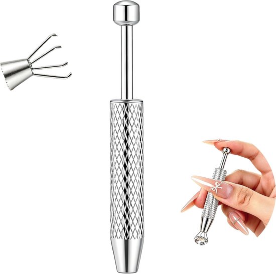 Pierstaper met Balletje Grijper voor Wisselen van Sieraden in Zilver 14G 16G 18G 20G Antislip 4 Klauw Ontwerp voor Oor Neus Lip
