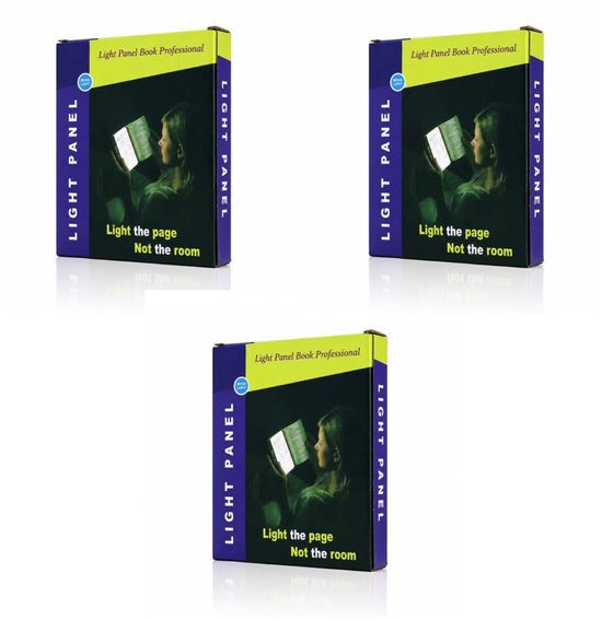 Platte Boekenlegger Leeslamp LED - Lightpad - Boek Lamp Pagina - Boekenlegger Leeslamp - Bladzijde Verlichting-3 Stucks - 14.5 x 17.5 x 1.5cm