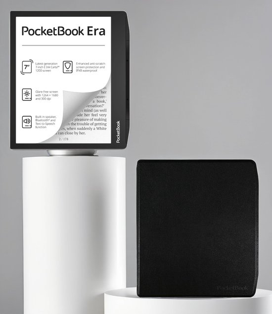 PocketBook Era 16 GB + Zwart hoesje (shell cover) van PocketBook