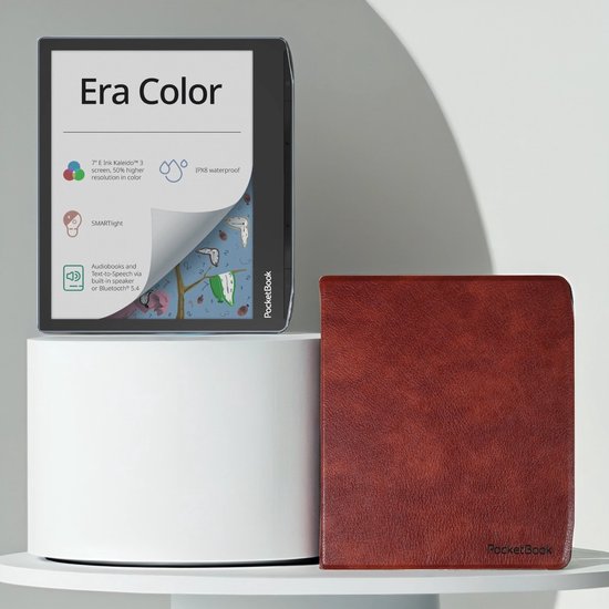 PocketBook Era Color + Bruin Hoesje - Shell Cover - Voordeelbundel van Merkloos
